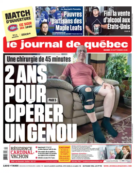 Cover of Le Journal de Quebec