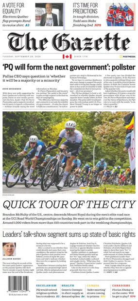 Cover of Montreal Gazette