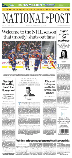 Cover of National Post - (Latest Edition)