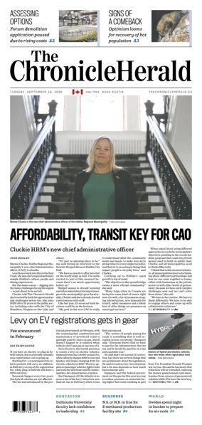 Cover of The Chronicle Herald (Provincial)