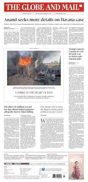 Cover of The Globe and Mail (Alberta Edition)