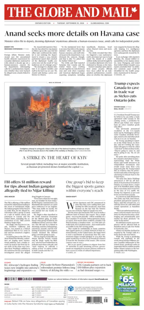 Cover of The Globe and Mail (Ontario Edition)
