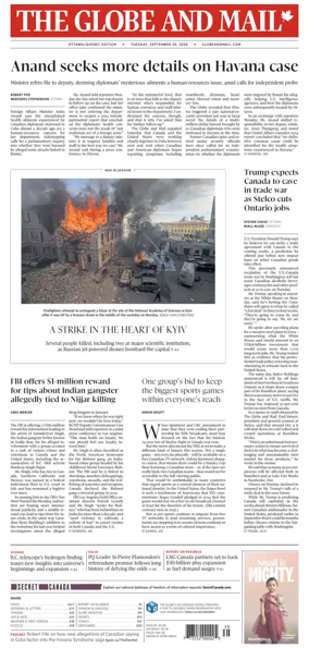 Cover of The Globe and Mail (Ottawa/Quebec Edition)