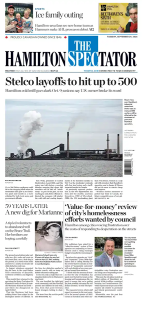 Cover of The Hamilton Spectator