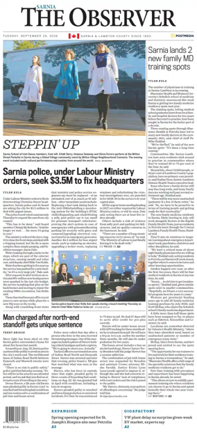 Cover of The Observer (Sarnia)