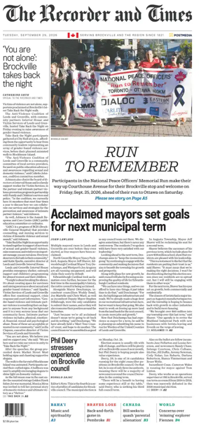 Cover of The Recorder & Times (Brockville)