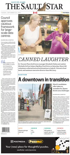 Cover of The Sault Star