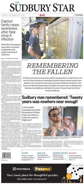 Cover of The Sudbury Star