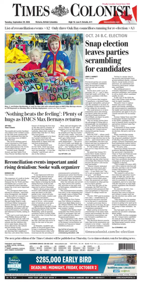 Cover of Times Colonist
