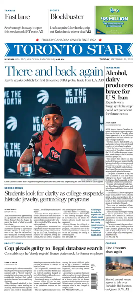 Cover of Toronto Star