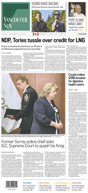 Cover of Vancouver Sun
