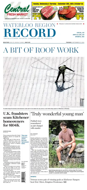 Cover of Waterloo Region Record