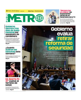 Cover of Publimetro Chile