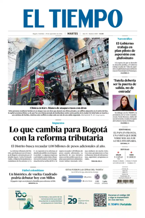 Cover of El Tiempo (Bogota)