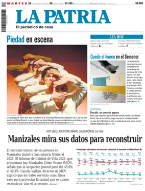 Cover of La Patria (Colombia)