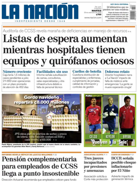 Cover of La Nacion (Costa Rica)