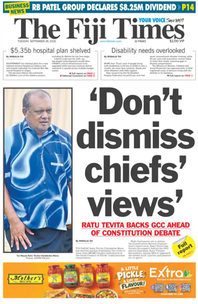 Cover of The Fiji Times