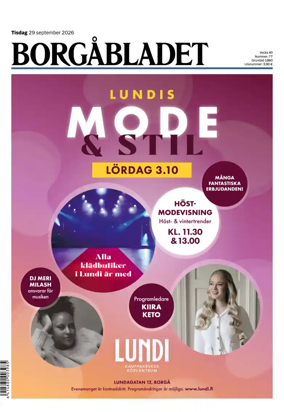 Cover of Borgabladet