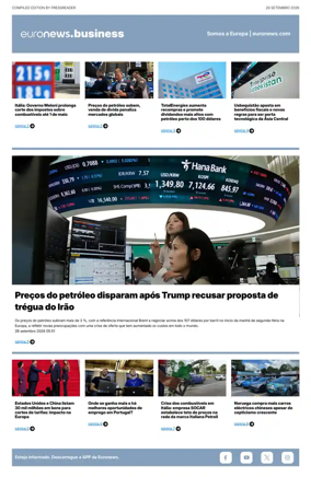 Cover of Euronews Business (Portuguese)