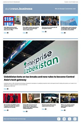 Cover of Euronews Business