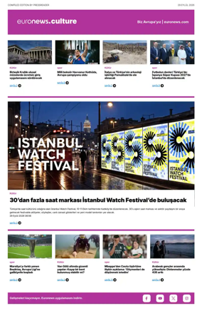 Cover of Euronews Culture and Sport (Turkish) Compiled Edition