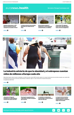 Cover of Euronews Health (Spanish) Compiled Edition