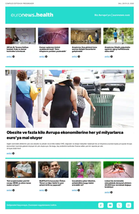 Cover of Euronews Health (Turkish) Compiled Edition