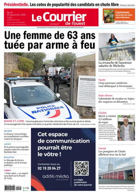 Cover of Le Courrier de l’Ouest (Cholet)