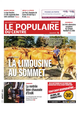 Cover of Le Populaire du Centre (Haute-Vienne)