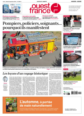 Cover of Ouest France (Angers / Segre)