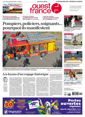 Cover of Ouest France (La Roche-sur-Yon - Fontenay-le-Comte)