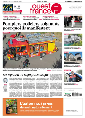 Cover of Ouest-France (Quimperle Concarneau)
