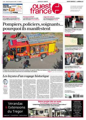 Cover of Ouest-France (Saint-Brieuc Lamballe)