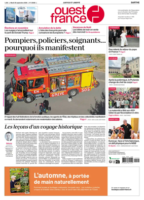 Cover of Ouest France (Sarthe)