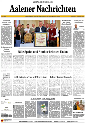 Cover of Aalener Nachrichten