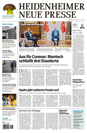 Cover of Heidenheimer Neue Presse