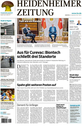 Cover of Heidenheimer Zeitung