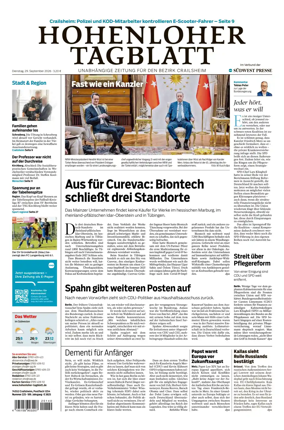 Cover of Hohenloher Tagblatt