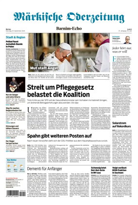 Cover of Markische Oderzeitung Bernau