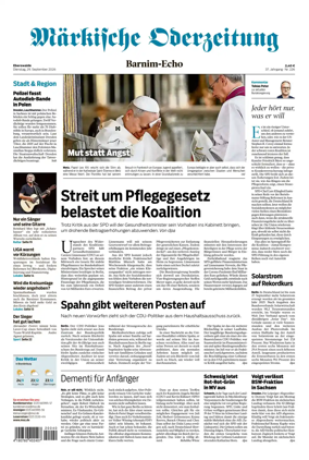 Cover of Markische Oderzeitung Eberswalde