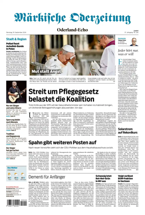 Cover of Markische Oderzeitung Oderland-Echo