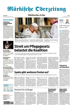 Cover of Markische Oderzeitung Strausberg