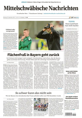 Cover of Mittelschwaebische Nachrichten