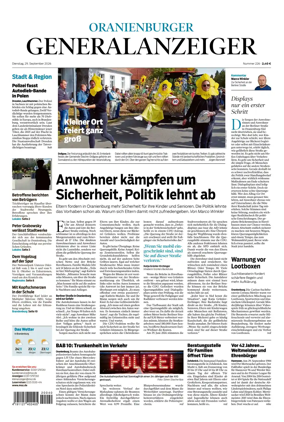 Cover of Oranienburger Generalanzeiger