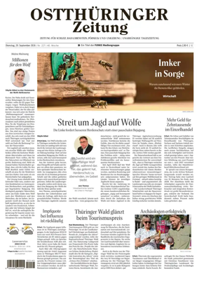 Cover of Ostthuringer Zeitung (Posneck)