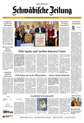 Cover of Schwabische Zeitung (Alb-Donau)