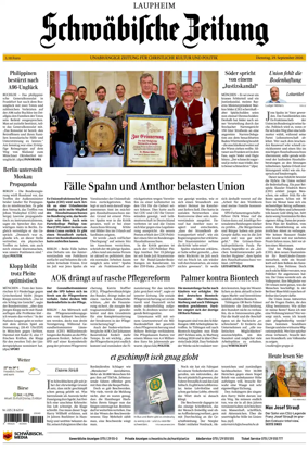 Cover of Schwabische Zeitung (Laupheim)