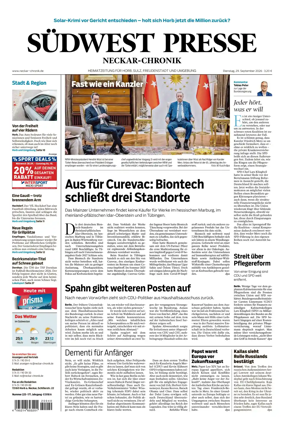 Cover of SUDWEST PRESSE - Neckar-Chronik