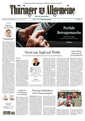 Cover of Thuringer Allgemeine (Arnstadt und Ilmenauz)
