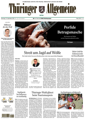 Cover of Thuringer Allgemeine (Gotha)